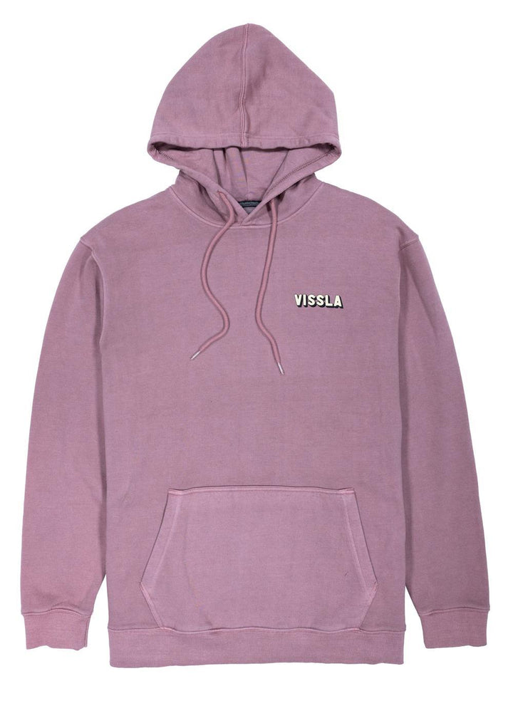 Vissla Drop Down Eco Fleece Pull Over Hoodie in Rose, view 2