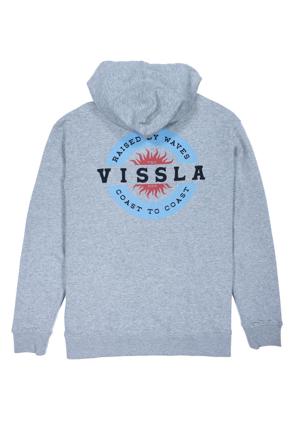 Vissla Drifting Away Eco Fleece Pull Over Hoodie in Steel