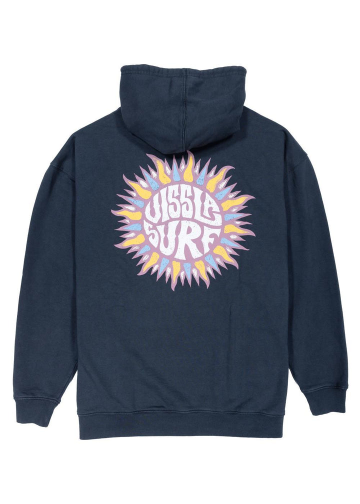 Vissla Sun Flower Eco Fleece Pull Over Hoodie in Black