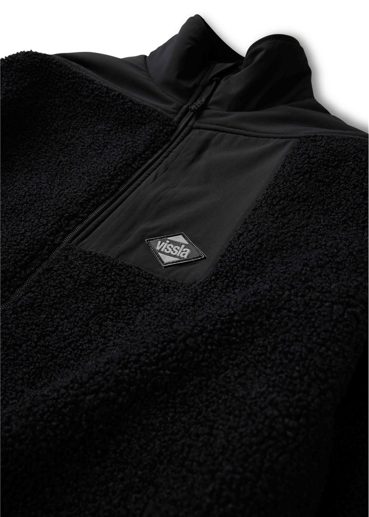 Vissla Keny Pile Eco Jacket in Black, view 3