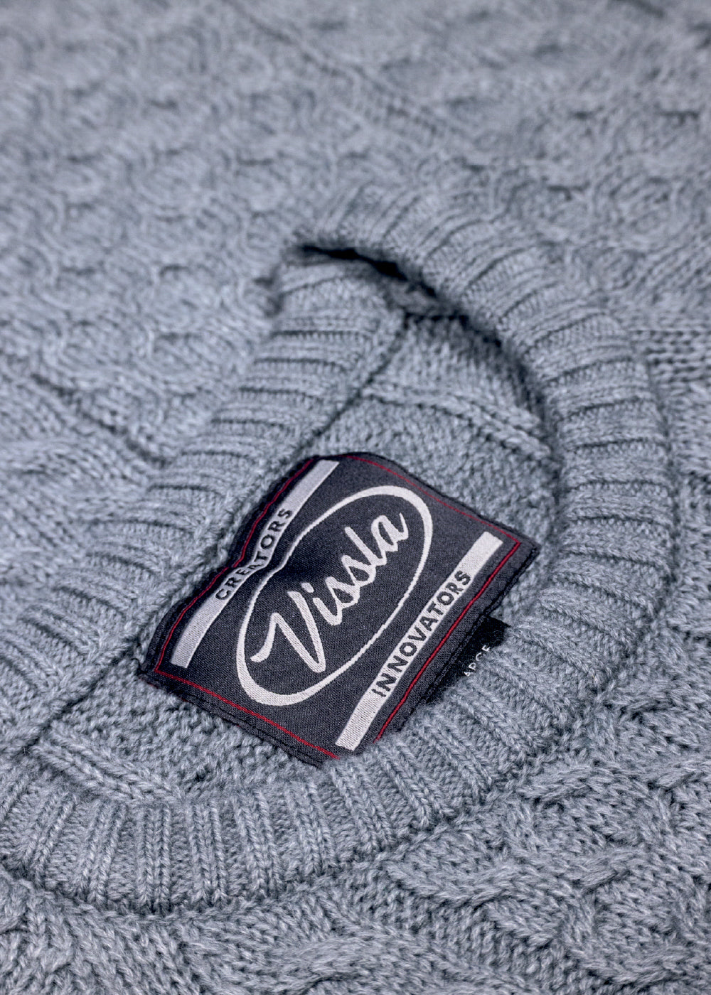 Vissla William Wool Sweater in Grey Heather, view 3