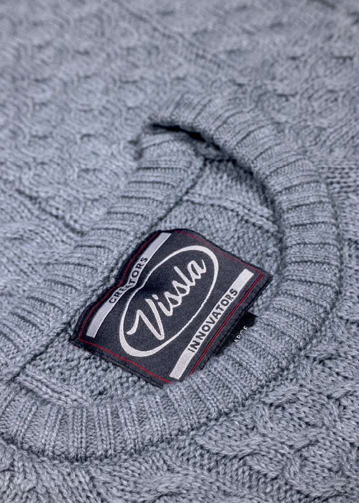 Vissla William Wool Sweater in Grey Heather, view 3