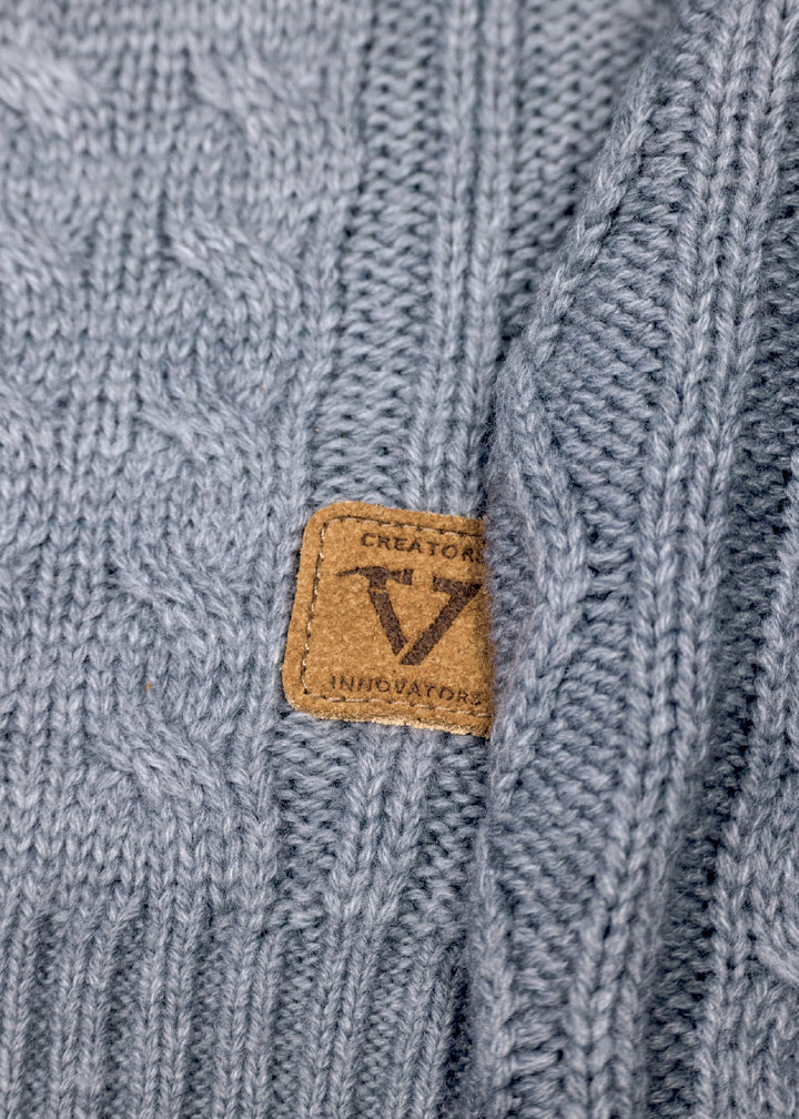 Vissla William Wool Sweater in Grey Heather, view 4