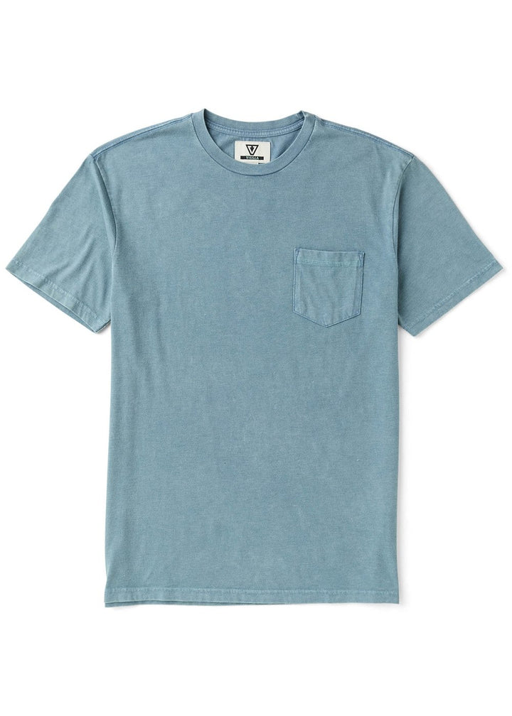 Vissla Solid Sets Cosmic Wash Pocket Tee in Blue Haze
