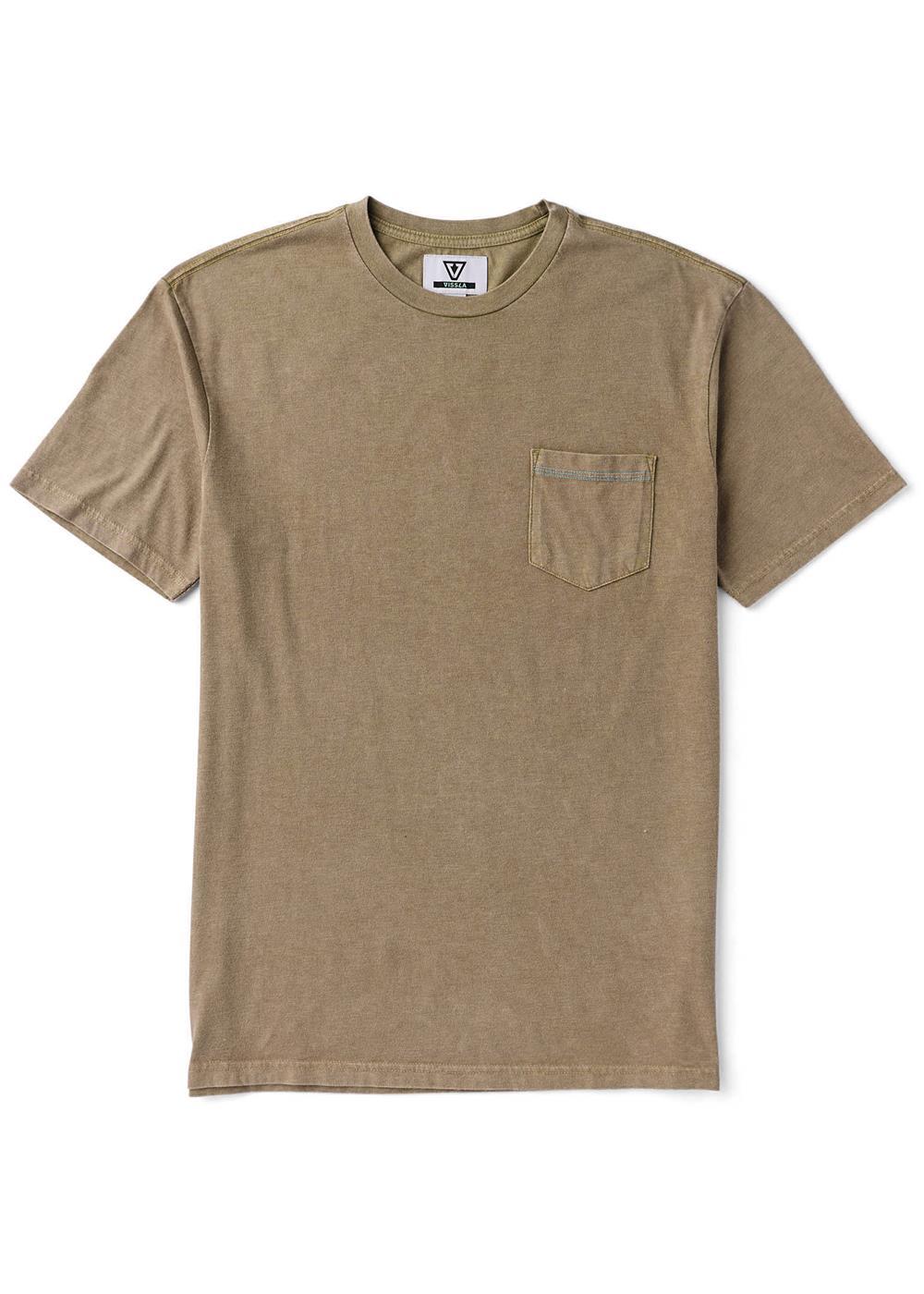 Vissla Solid Sets Cosmic Wash Pocket Tee in Chocolate