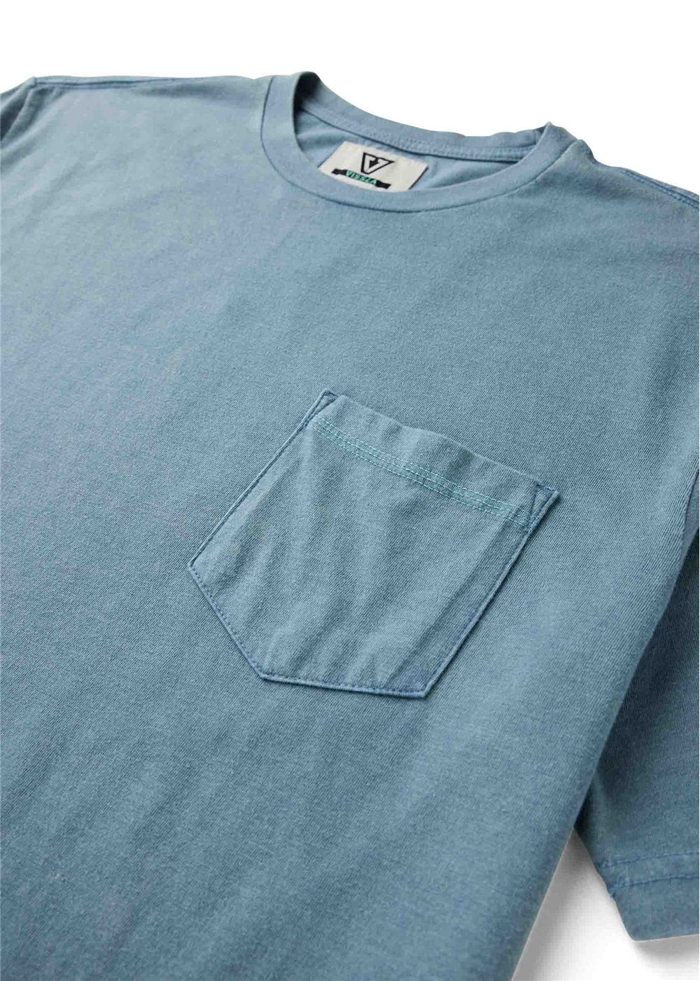 Vissla Solid Sets Cosmic Wash Pocket Tee in Blue Haze, view 3