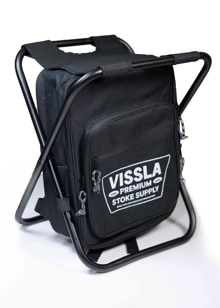 Vissla Stoke Supply Backpack Chair Combo in Black