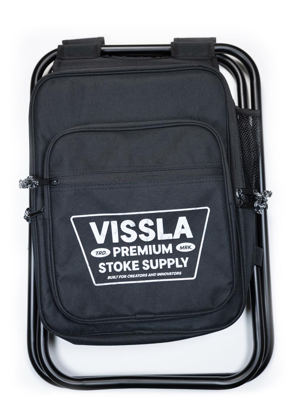 Vissla Stoke Supply Backpack Chair Combo in Black, view 3