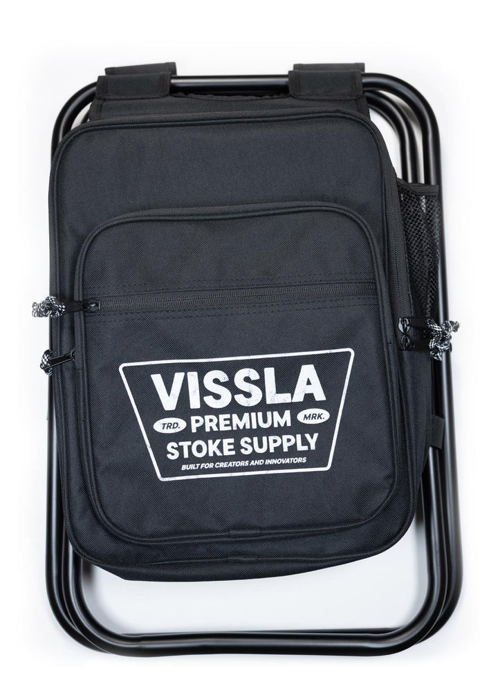 Vissla Stoke Supply Backpack Chair Combo in Black, view 3