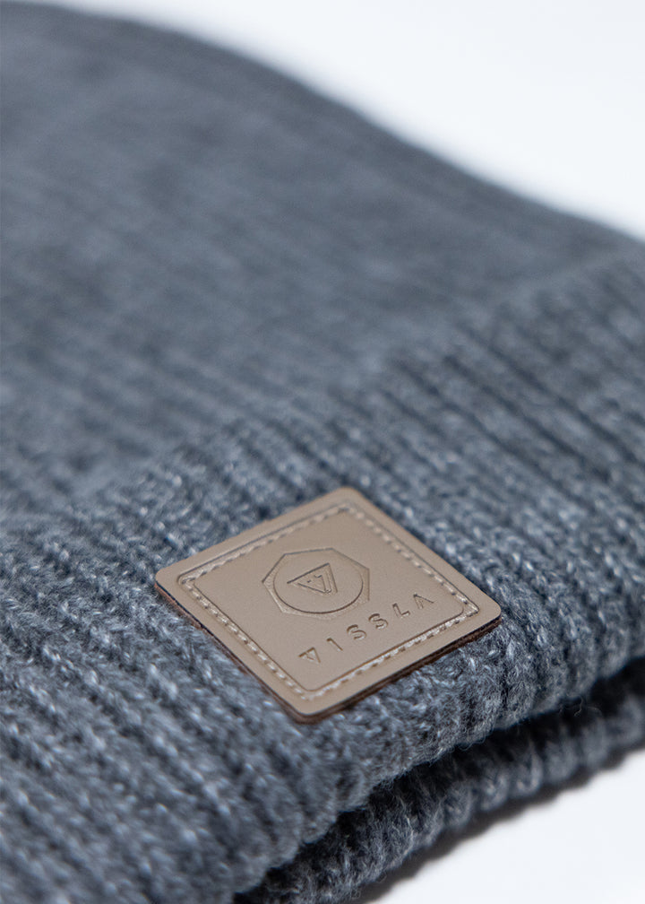 Vissla Dusk Eco Beanie in Charcoal Heather, view 2