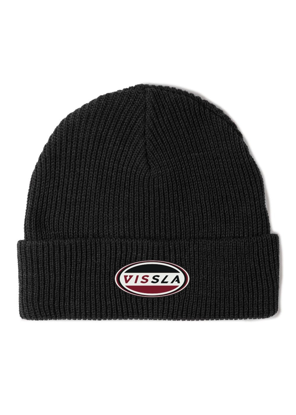 Vissla Solid Sets Eco Beanie in Black 2, view 2