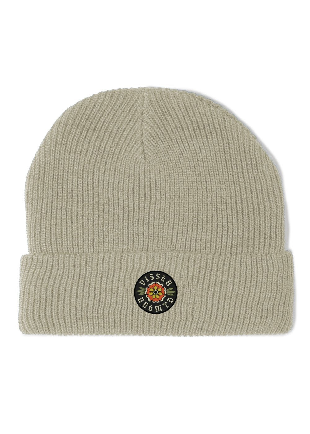Vissla Solid Sets Eco Beanie in Light Khaki, view 2
