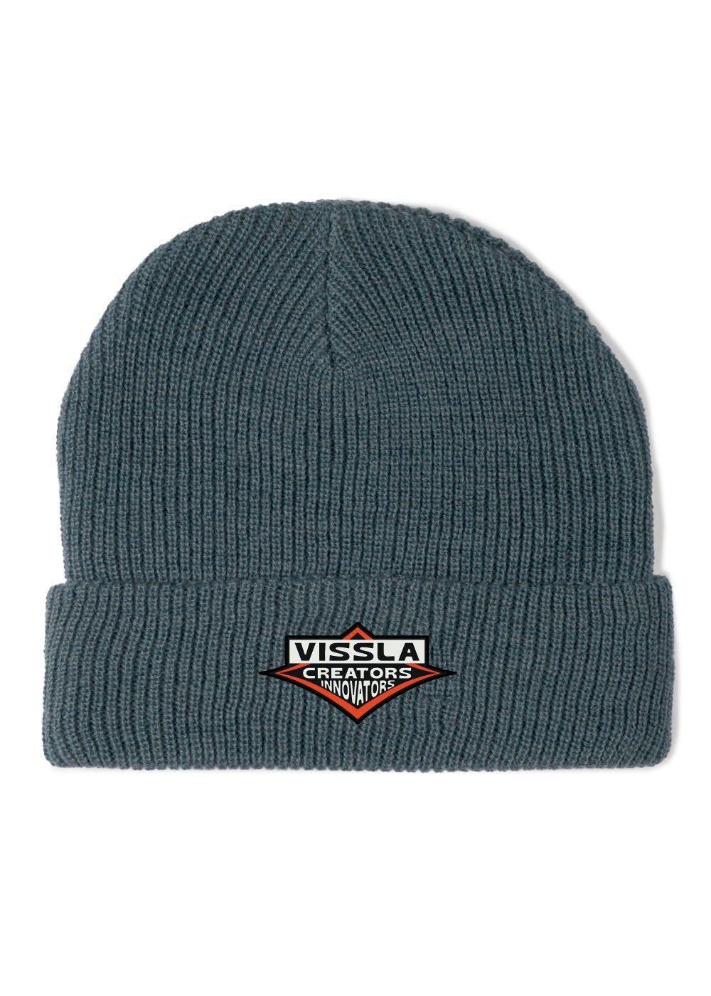 Vissla Solid Sets Eco Beanie in Dark Denim, view 2
