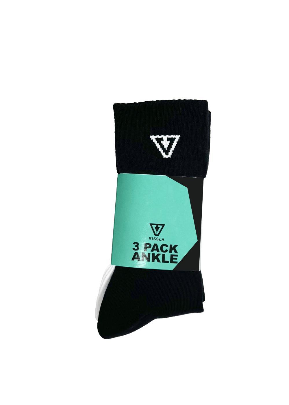 Vissla Logo Sock 3 Pack in Assorted Colors, view 2