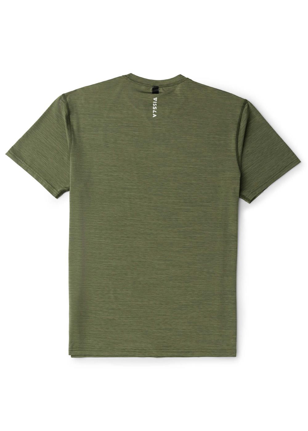 Vissla Twisted Eco Ss Sun Shirt in Army Heather, view 3