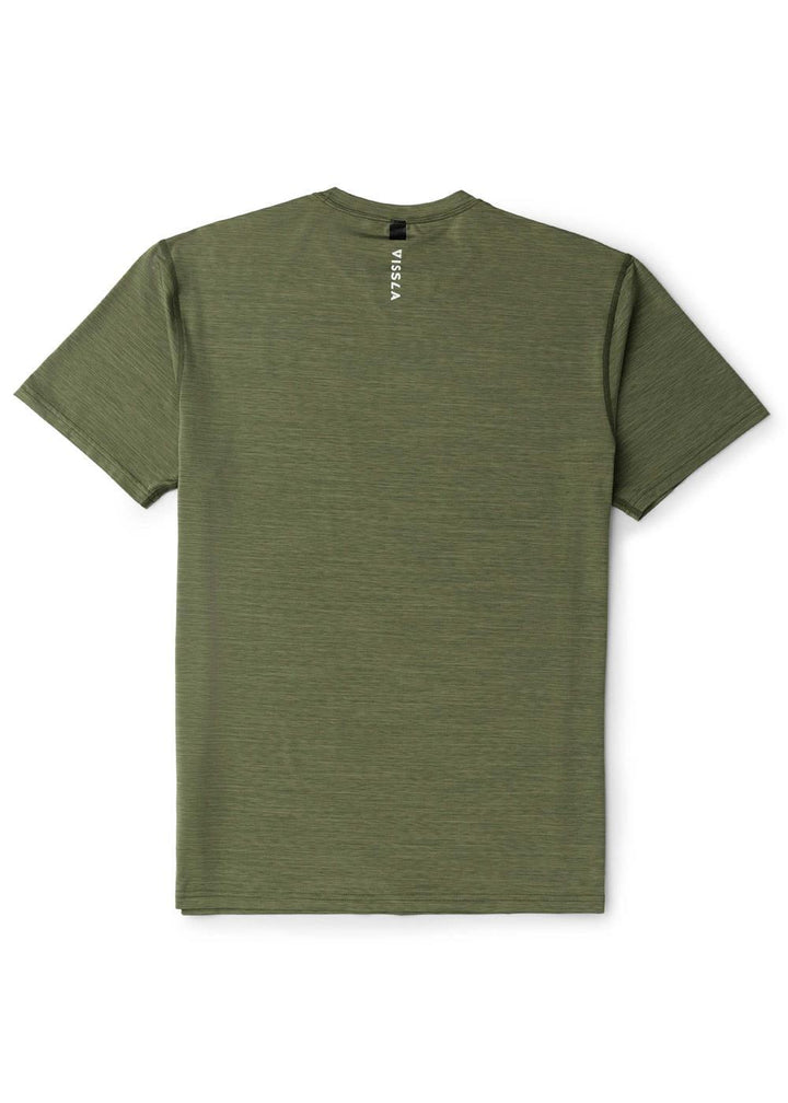 Vissla Twisted Eco Ss Sun Shirt in Army Heather, view 3