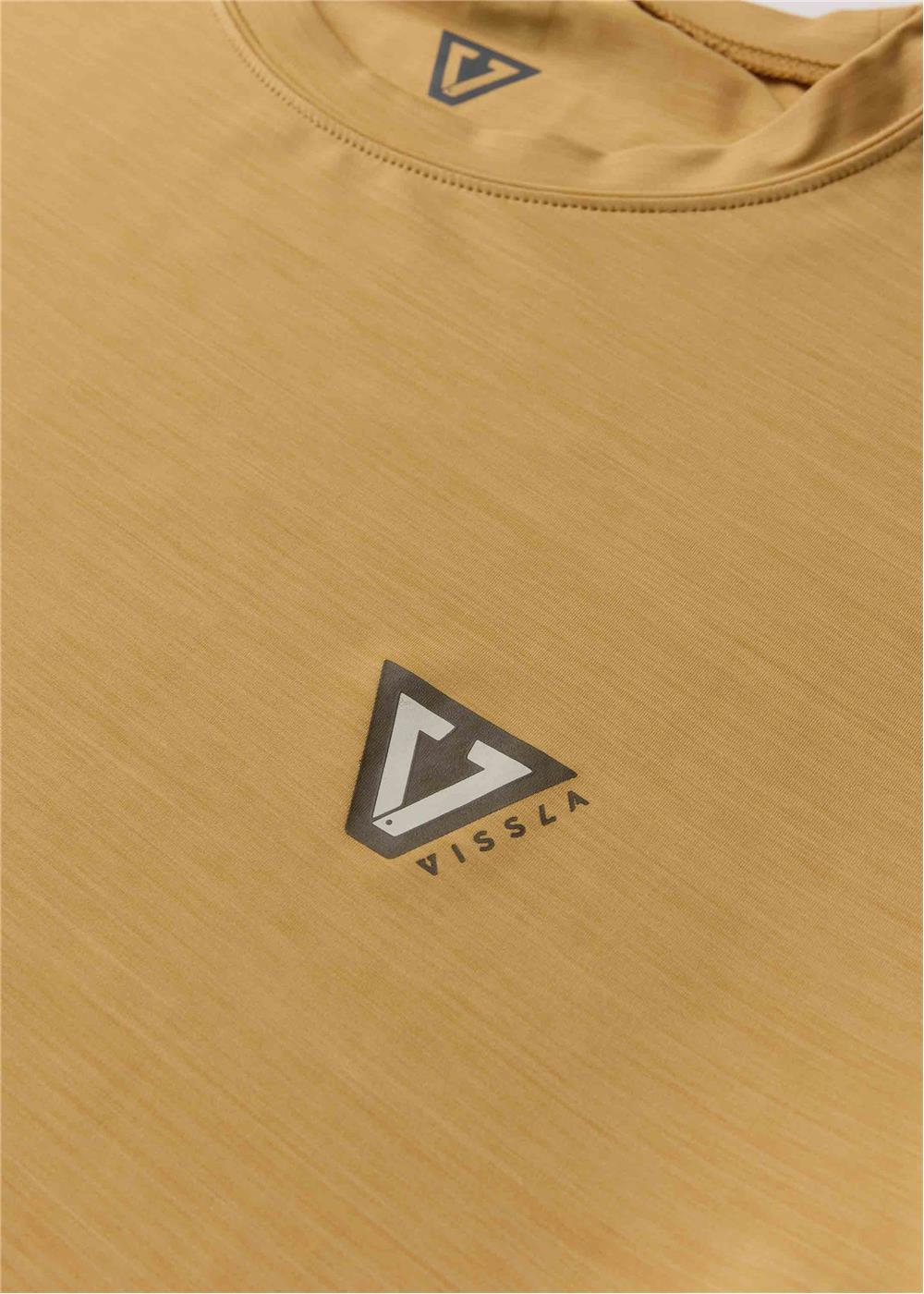 Vissla Twisted Eco Ss Sun Shirt in Golden Heather, view 4