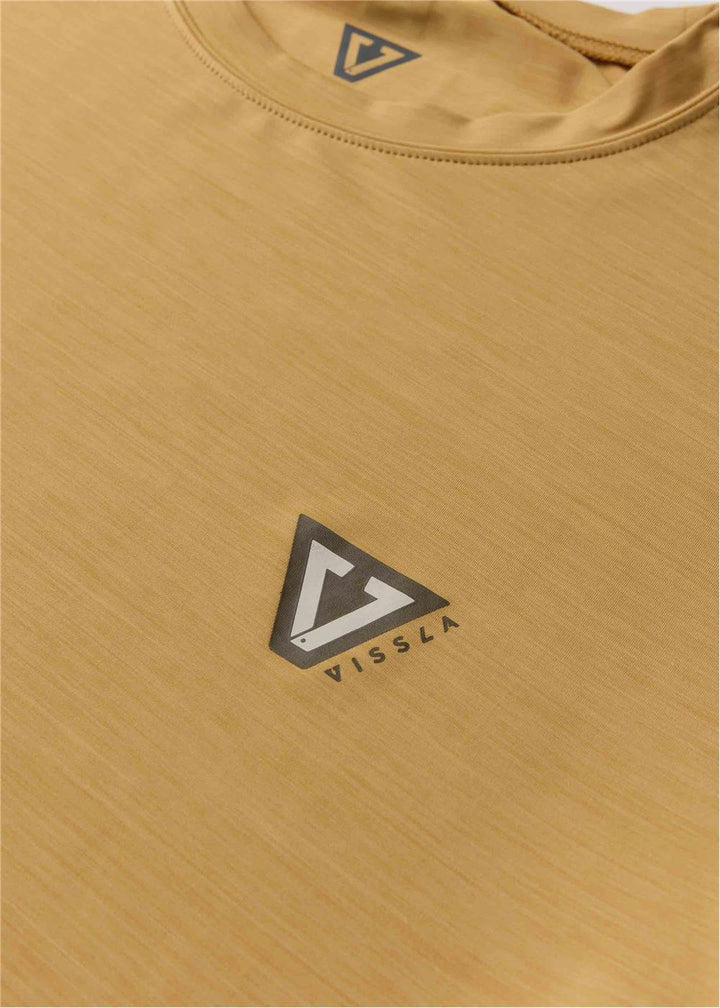 Vissla Twisted Eco Ss Sun Shirt in Golden Heather, view 4