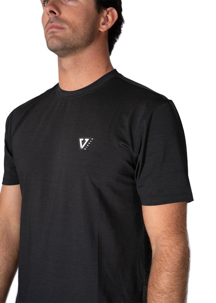 Vissla Twisted Eco Ss Sun Shirt in Black, view 6