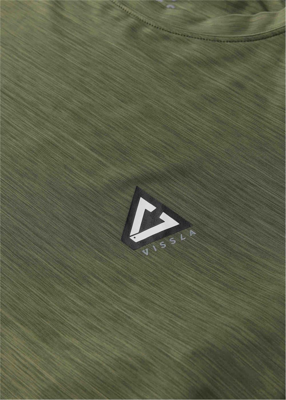 Vissla Twisted Eco Ss Sun Shirt in Army Heather, view 4