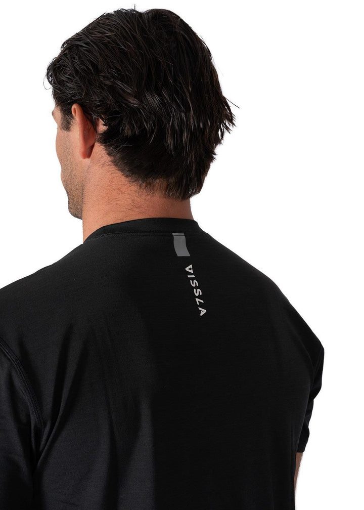 Vissla Twisted Eco Ss Sun Shirt in Black, view 7
