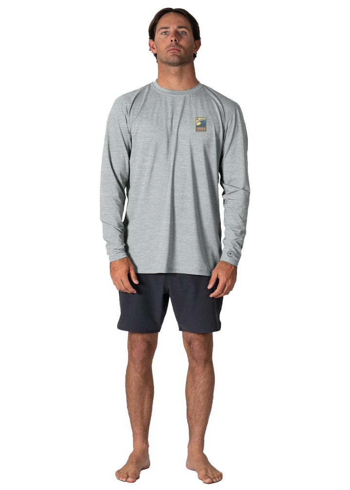Vissla Pro Comp Ls Sun Shirt in Storm Grey