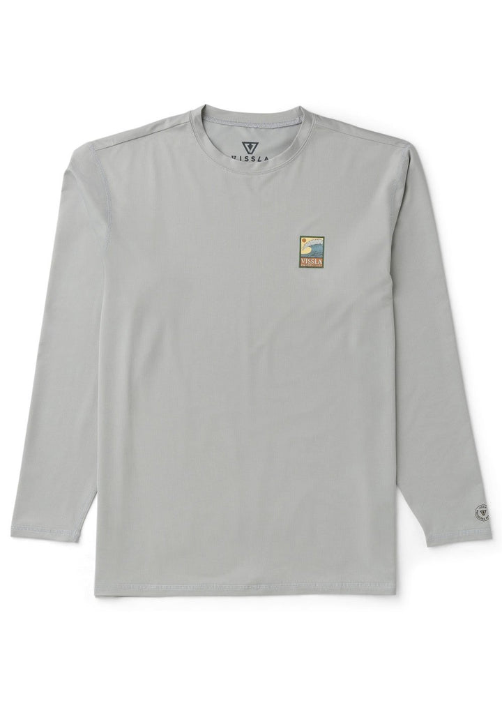 Vissla Pro Comp Ls Sun Shirt in Storm Grey, view 2