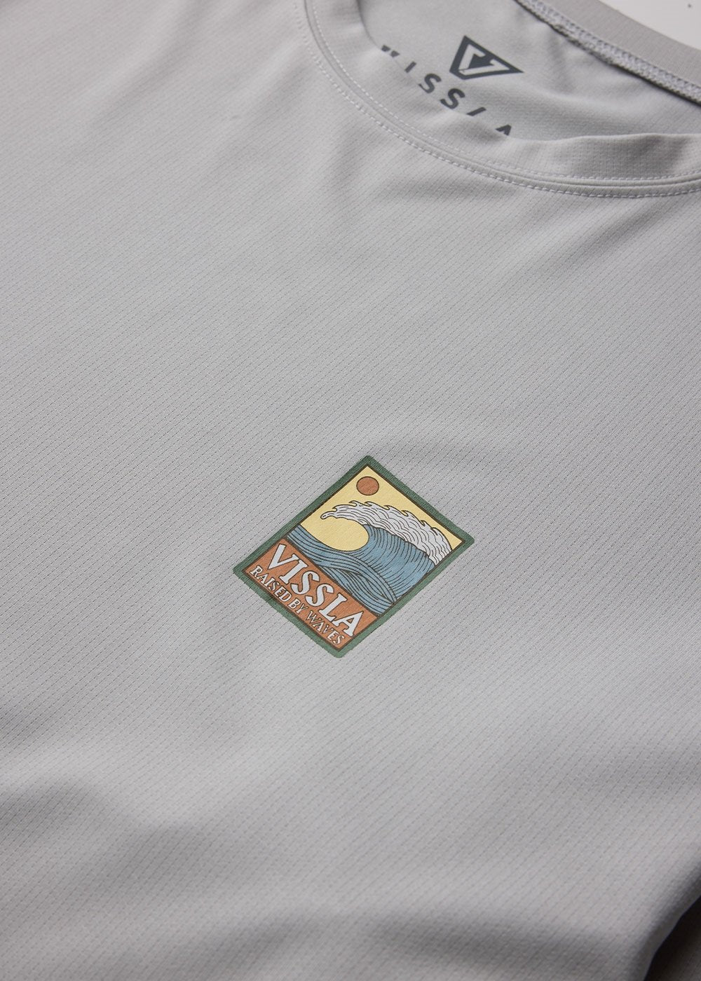 Vissla Pro Comp Ls Sun Shirt in Storm Grey, view 4