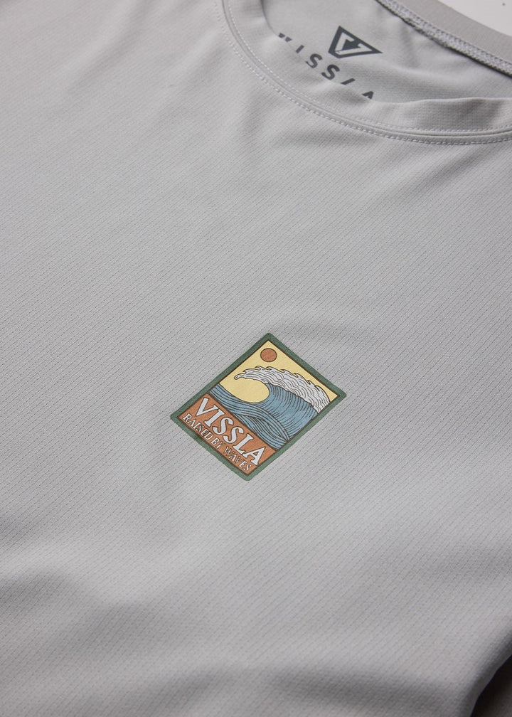 Vissla Pro Comp Ls Sun Shirt in Storm Grey, view 4