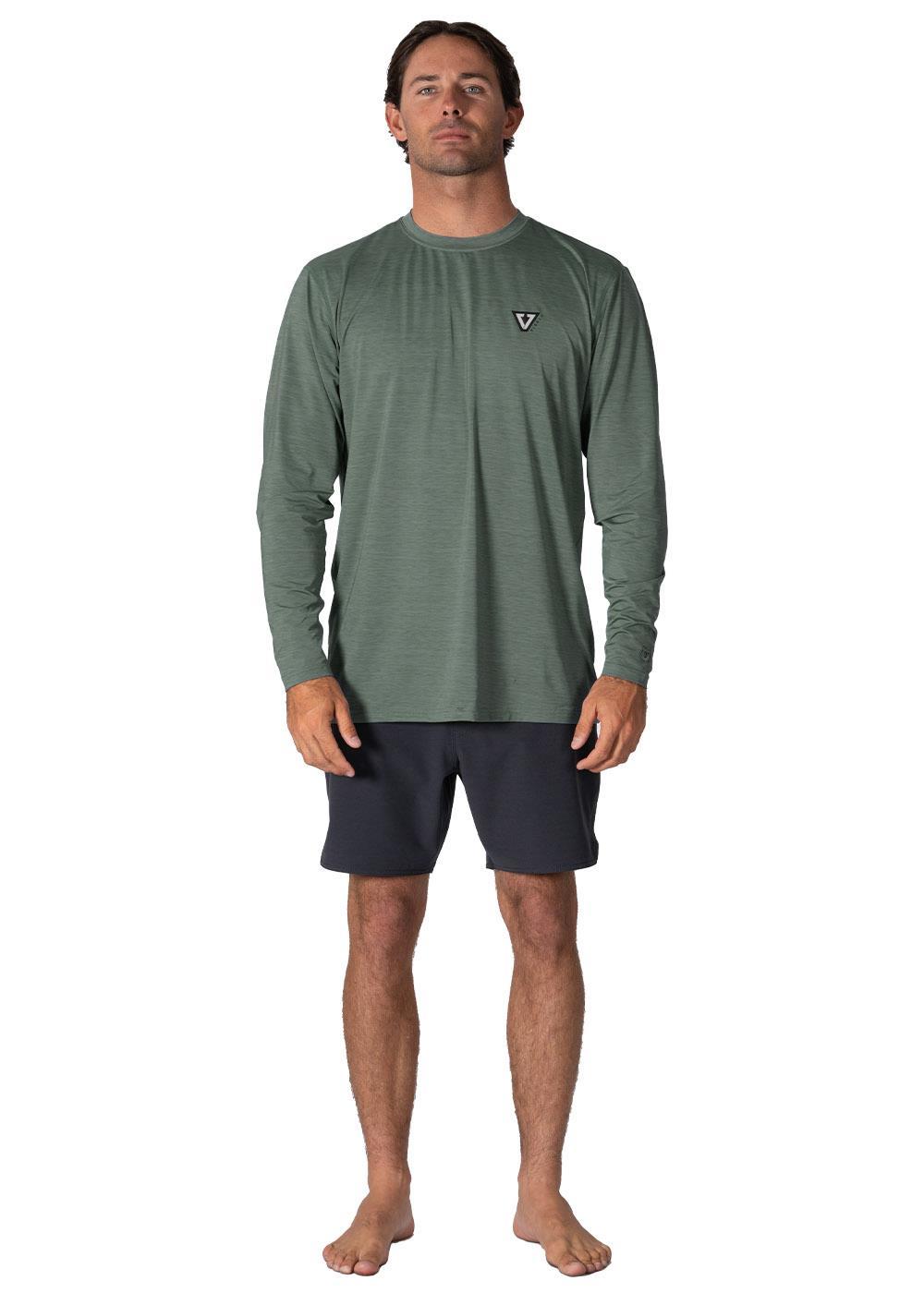 Vissla Twisted Eco Ls Sun Shirt in Army Heather