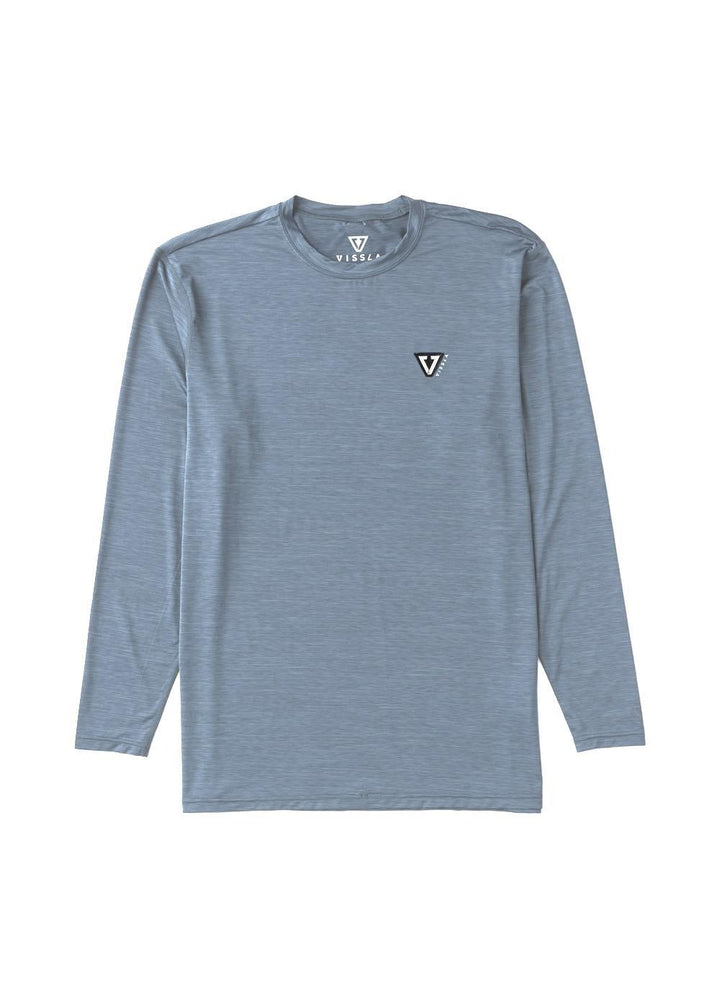 Vissla Twisted Eco Ls Sun Shirt in Slate Heather, view 3