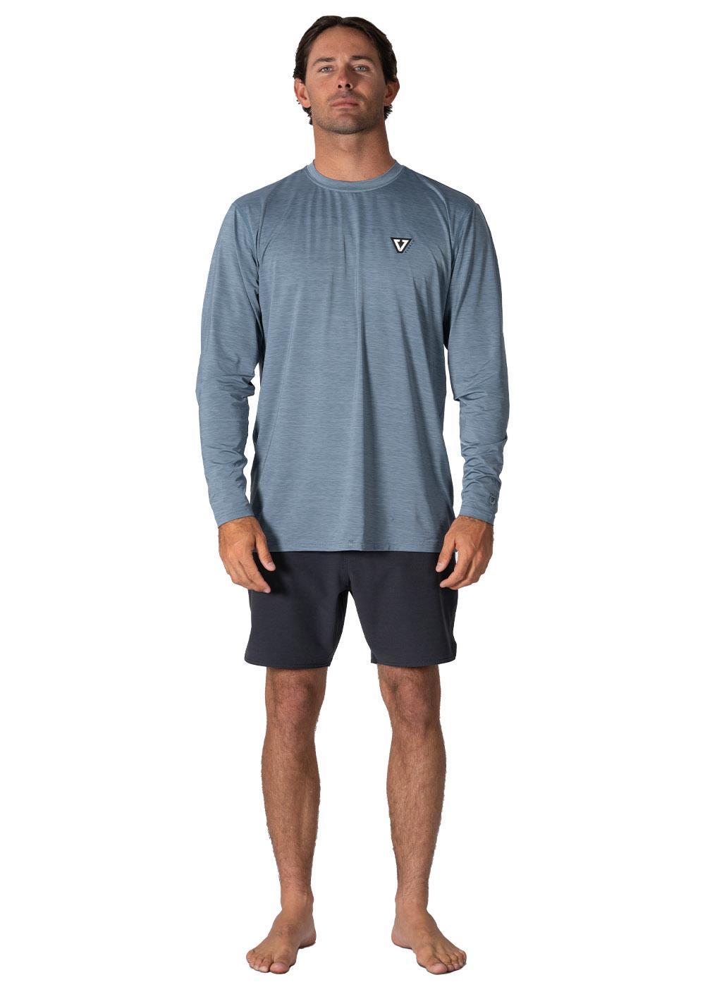Vissla Twisted Eco Ls Sun Shirt in Slate Heather