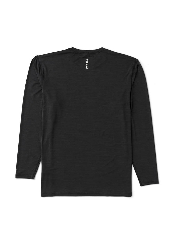 Vissla Twisted Eco Ls Sun Shirt in Black Heather, view 4