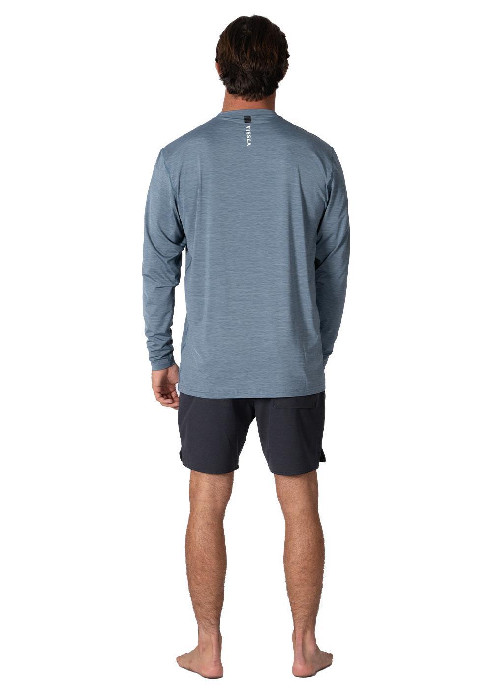 Vissla Twisted Eco Ls Sun Shirt in Slate Heather, view 2
