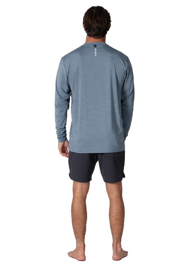 Vissla Twisted Eco Ls Sun Shirt in Slate Heather, view 2