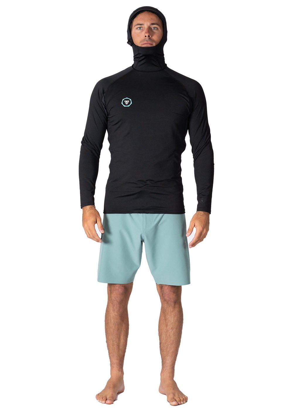 Warm Seas Eco Hooded Ls Rash Guard - BL2