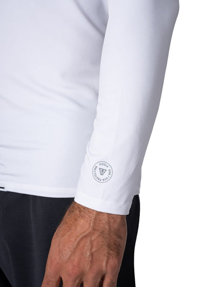 Warm Seas Eco Hooded Ls Rash Guard - WHT