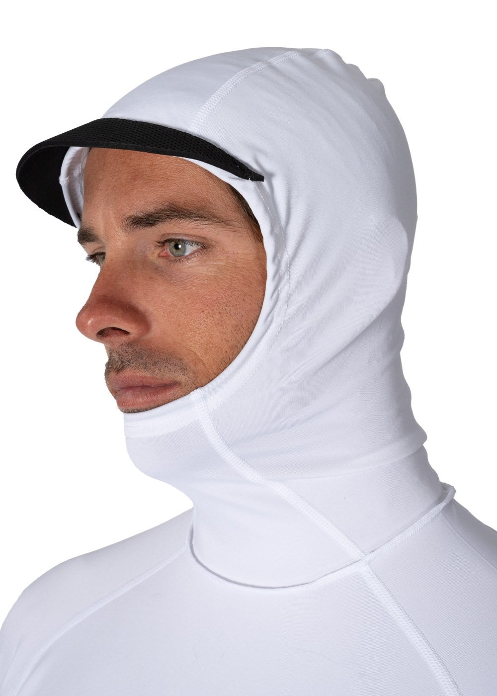 Warm Seas Eco Hooded Ls Rash Guard - WHT