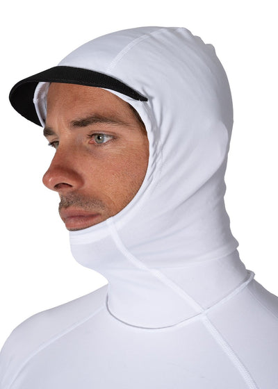 Warm Seas Eco Hooded Ls Rash Guard - WHT
