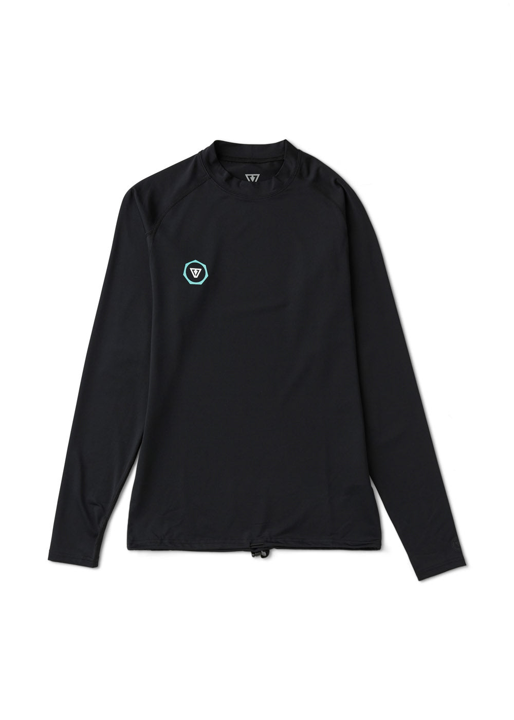 Vissla Warm Seas Eco Ls Rash Guard in Black 2, view 2