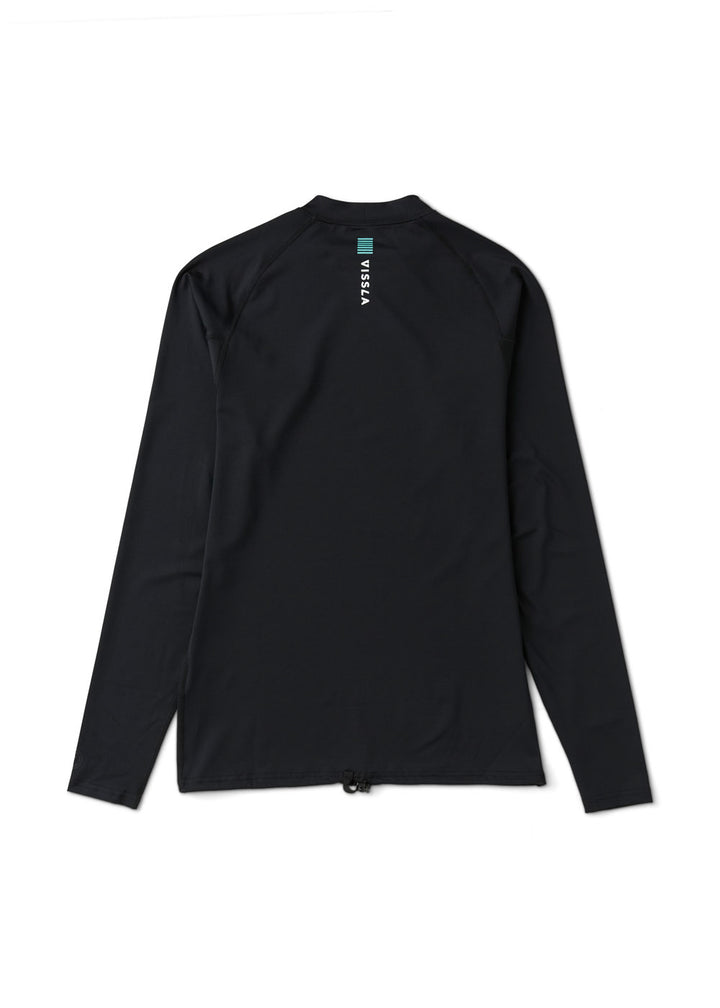 Vissla Warm Seas Eco Ls Rash Guard in Black 2, view 3