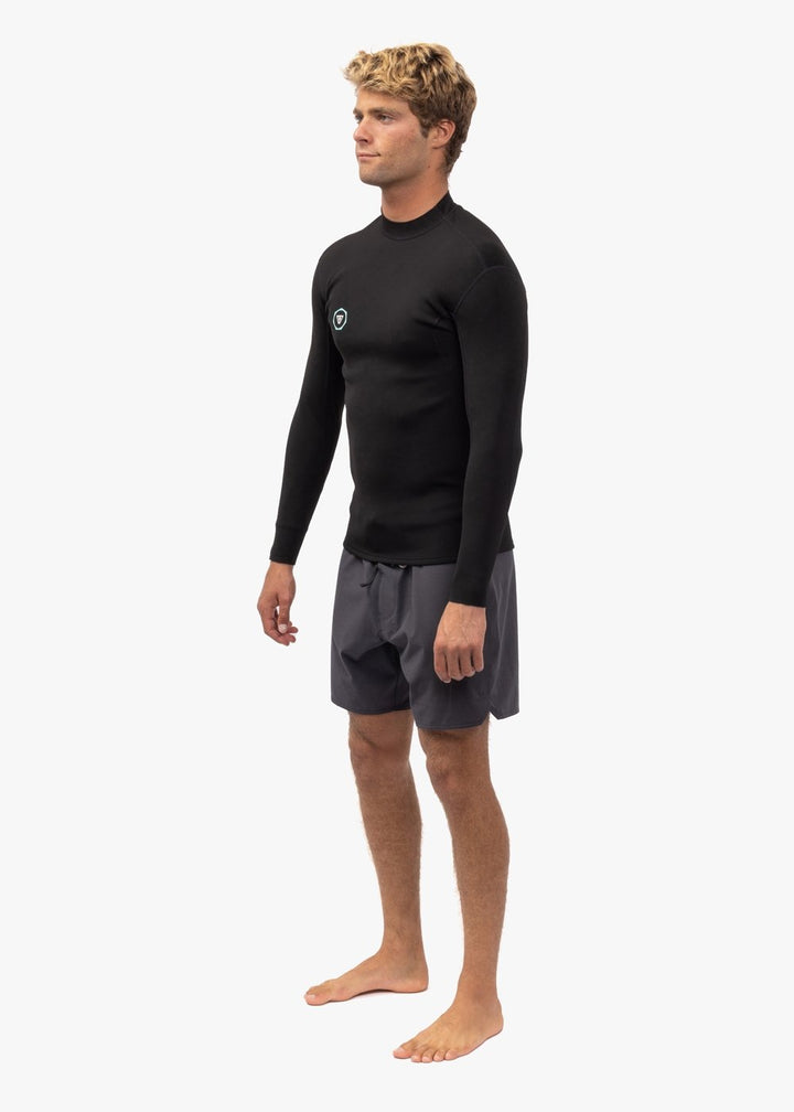 Vissla 7 Seas 1mm Long Sleeve Jacket in Black, view 3