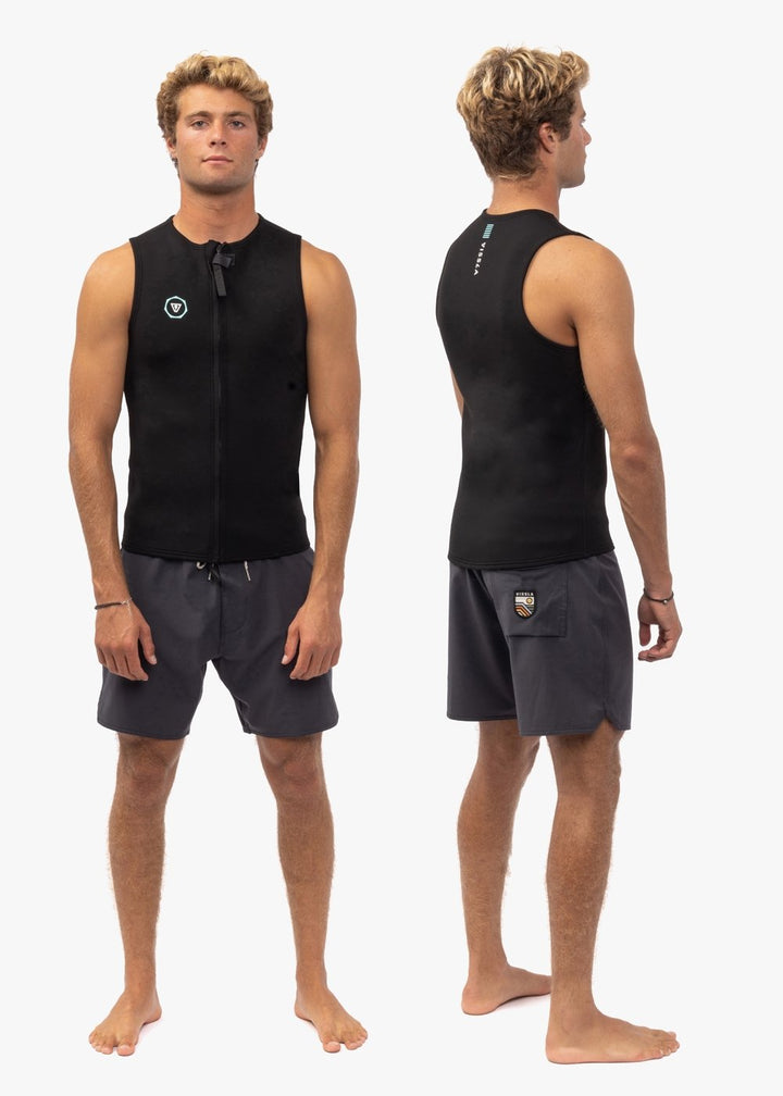 Vissla 7 Seas 2mm Front Zip Vest in Black, view 4