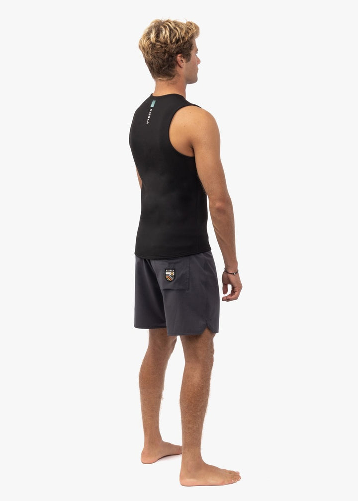 Vissla 7 Seas 2mm Front Zip Vest in Black, view 3