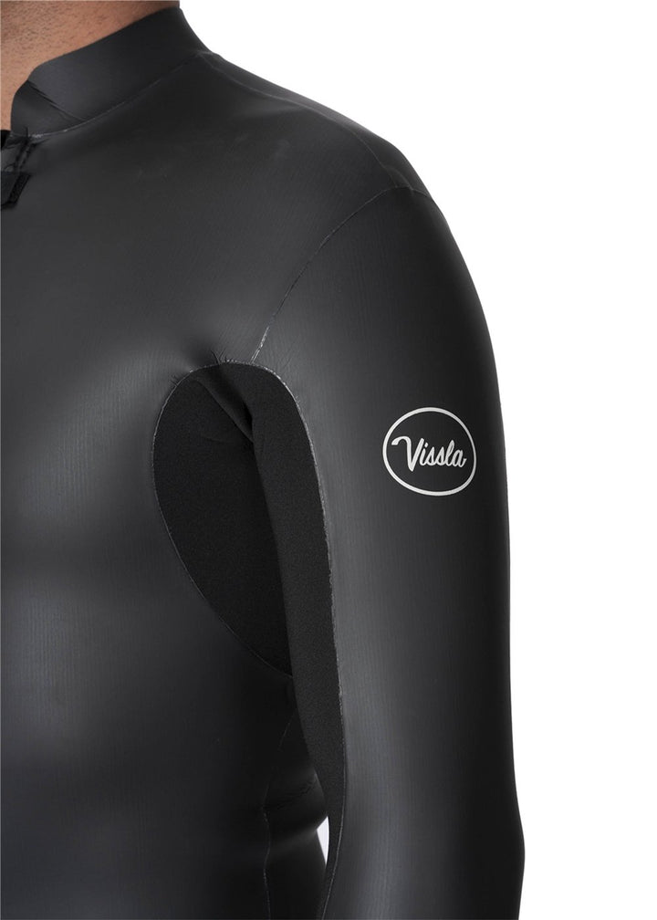 Vissla Smooth Front Zip Jacket in Black Smoothie, view 5