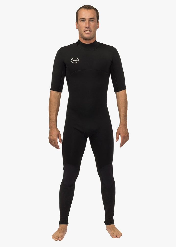 Vissla 7 Seas 2-2 Short Sleeve Back Zip Wetsuit in Black
