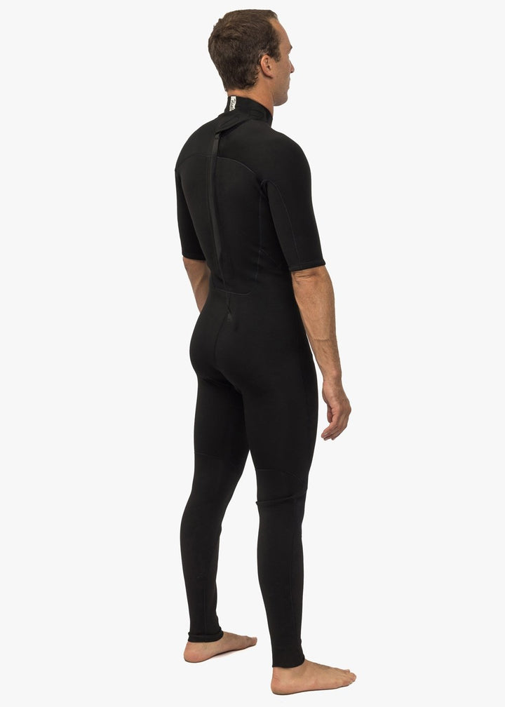Vissla 7 Seas 2-2 Short Sleeve Back Zip Wetsuit in Black, view 2
