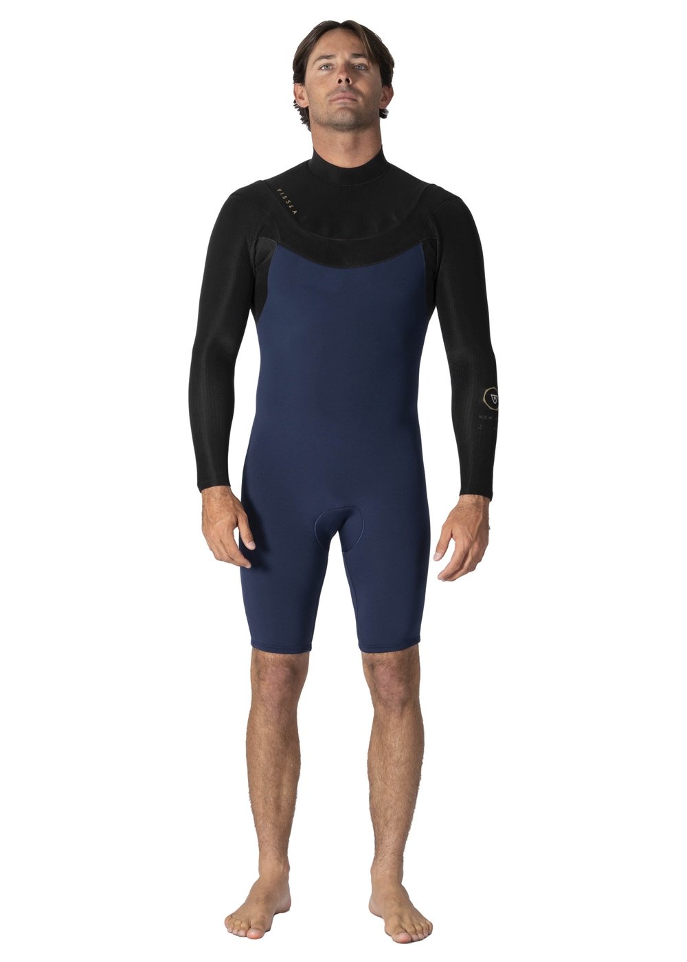 Vissla New Seas 2-2 U-Zip Spring Wetsuit in Midnight