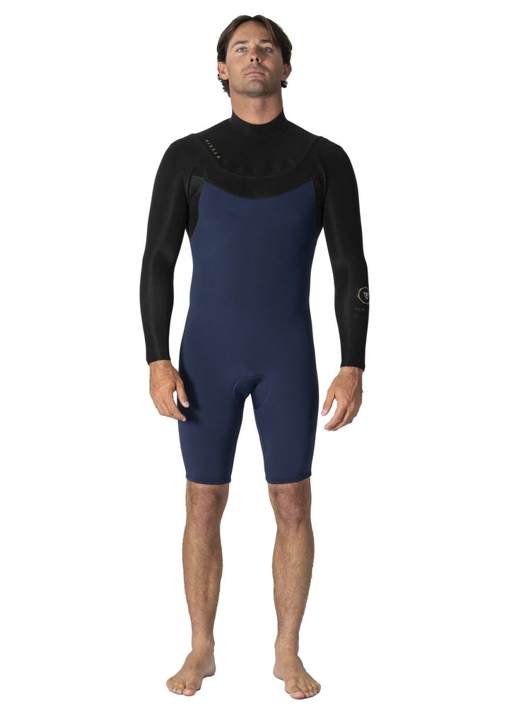 Vissla New Seas 2-2 U-Zip Spring Wetsuit in Midnight