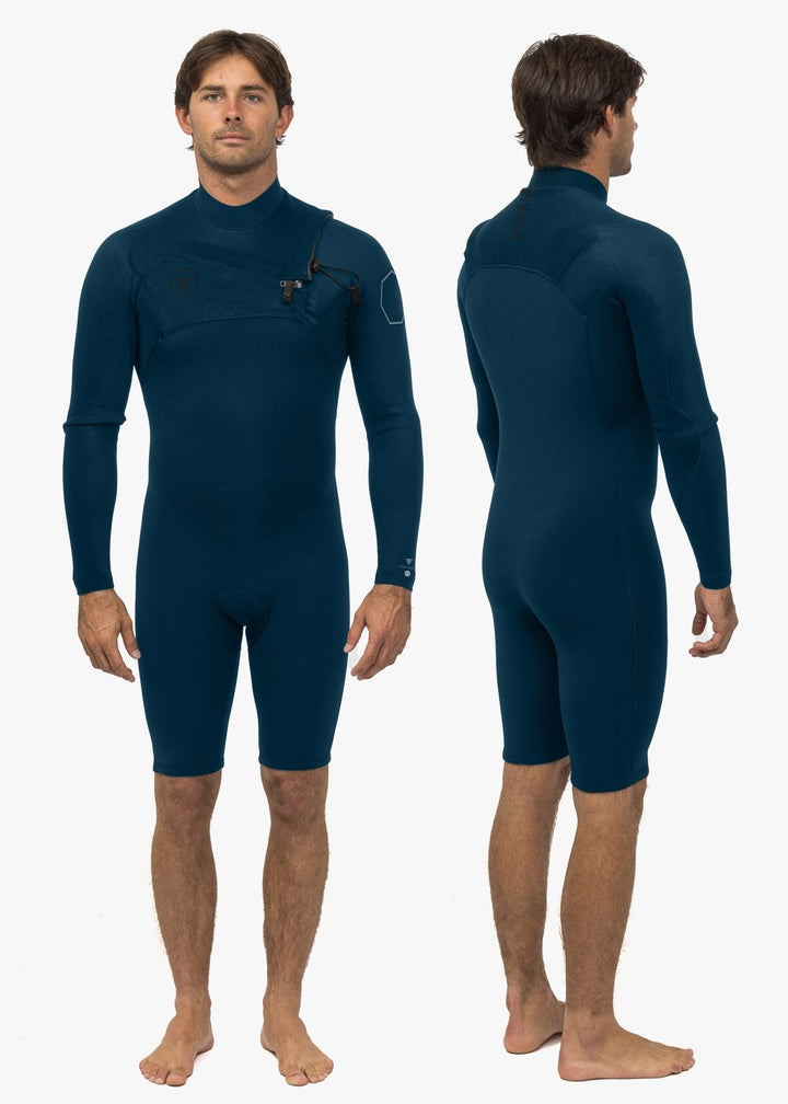 Vissla High Seas II 2-2 LS Spring in Navy, view 4
